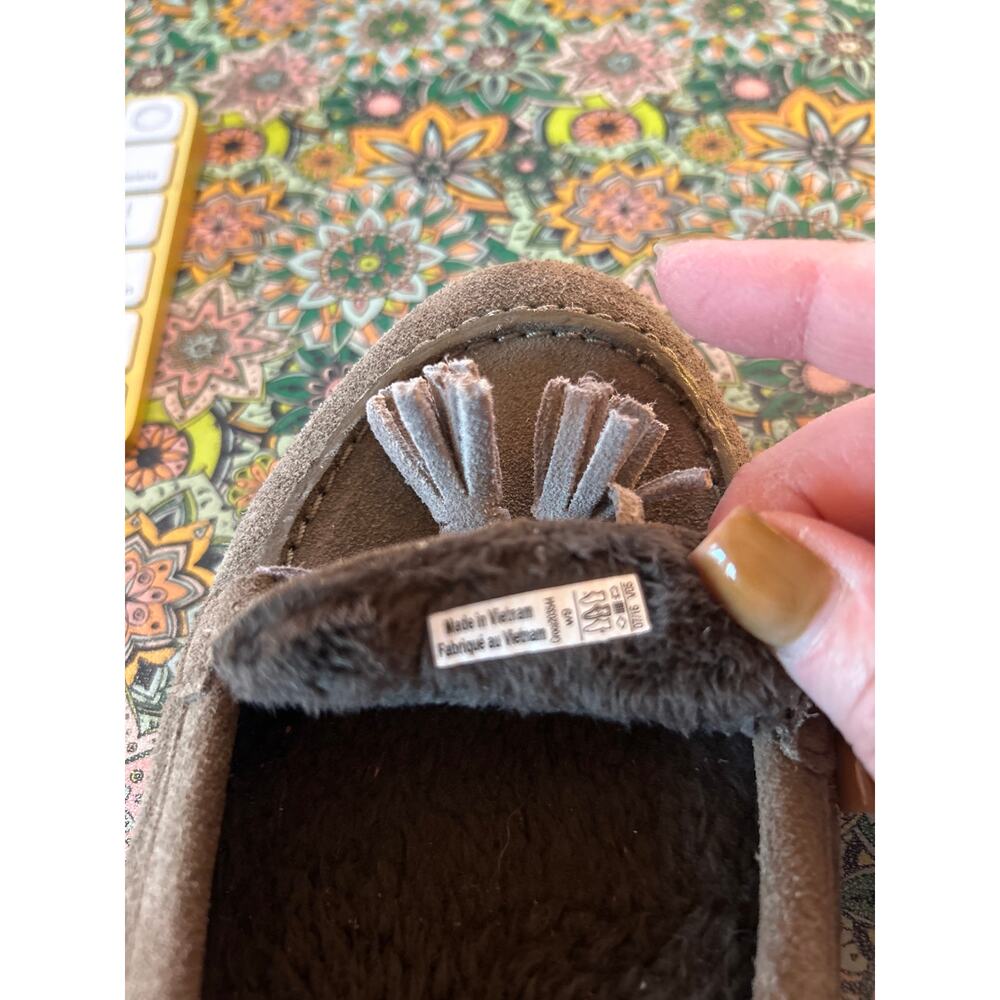 Crocs Dual Comfort Brown Suede and Faux Sherpa Moccasins 9 - Picture 8 of 8
